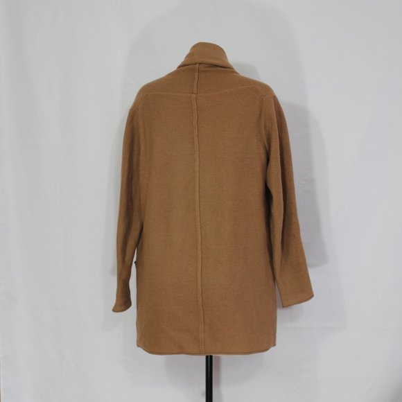 Babaton Aritzia Wool Cashmere Camel Open Front Knit Cardigan Medium - Picture 4 of 8